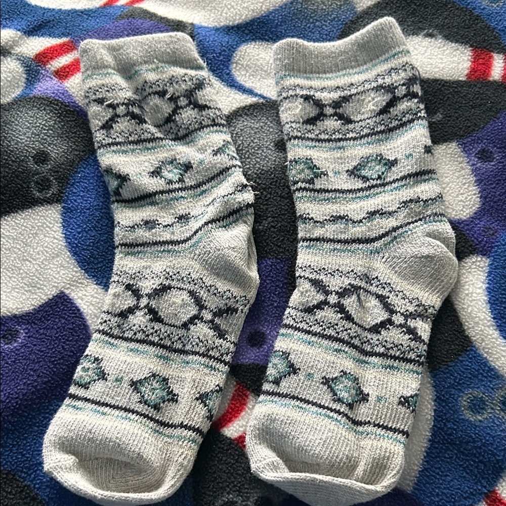 Patterned Gray Socks
